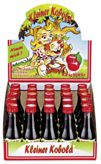 Kleiner Kobold Fussball Wodka Kirsch 17 % Vol. - 25 x 0,02 l Pakete