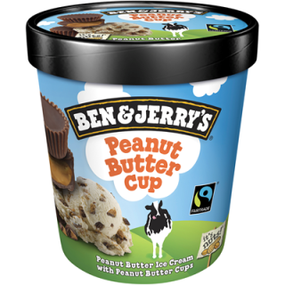 Ben & Jerrys Peanut Butter Cup Eiscreme tiefgefroren...