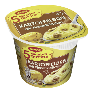 Maggi 5 Minuten Terrine Kartoffelbrei mit Fleischklößchen 46 g Becher