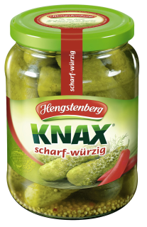 Hengstenberg KNAX Gewürzgurken scharf-würzig -...