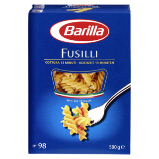 BARILLA PASTA KLASSIK FUSILLI NO.98 500g