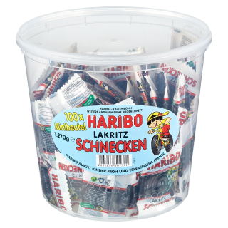 Haribo Lakritz Schnecken, 100 Portionsbeutel à 13...