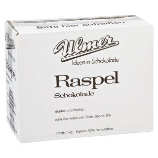 Ulmer Schokoladen Raspelschokolade - 1 kg Karton