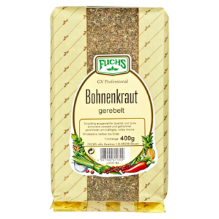 FUCHS Bohnenkraut gerebelt - 1 x 400 g Beutel
