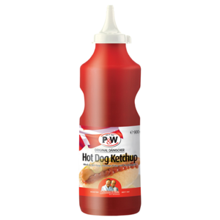 P&W Dänischer Hot Dog Ketchup - 1 x 900 ml Flasche