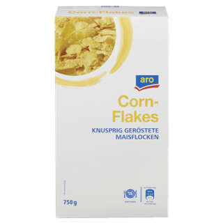Aro Cornflakes Knusprig geröstete Maisflocken 750 g