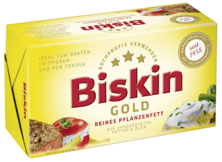 Biskin Speisefett 100 % Fett 250 g Packung