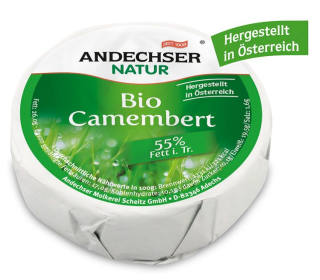 Andechser Bio Camembert 55 % Fett i.Tr. - 100 g Stück
