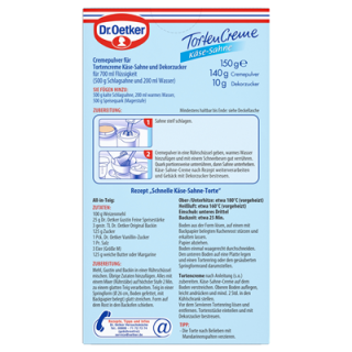 Dr. Oetker Tortencreme Käse-Sahne 150 g Packung