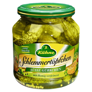 Kühne Schlemmertöpfchen Süße Gürkchen - 530 g Tiegel