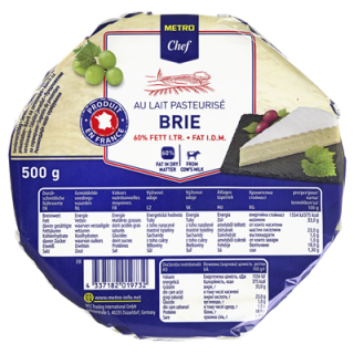 METRO Chef Brie französischer Weichkäse, 60 % Fett i. Tr. - 500 g