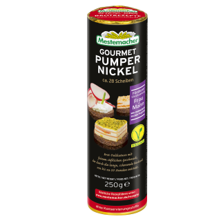 Mestemacher Brot-Delikatesse Gourmet Pumpernickel ca. 28 Scheiben à ca. 9 g - 250 g Packung
