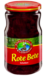 Spreewald Feldmann Rote Bete Scheiben - 670 g Glas