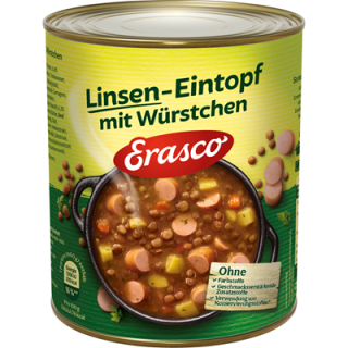 Erasco Linsen-Eintopf mit Würstchen - 800 g Dose