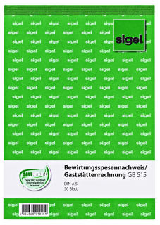 Sigel DIN A5 GB515 Bewirtungsnachweis - 50 Blatt