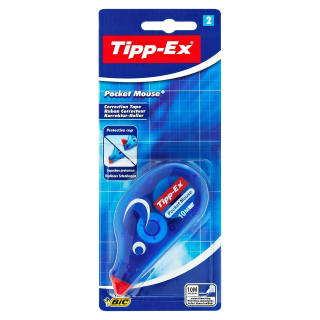 Tipp-Ex Pocket Mouse Korrektur Roller Blau - 2 Stück