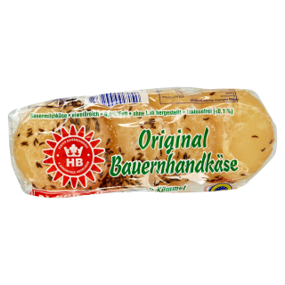 Birkenstock Bauernhandkäse gerollt mit Kümmel 0,5 % - 250 g Stück