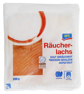 aro Räucherlachs fangfrisch, gesalzen, geschnitten 200 g