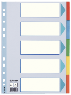 Esselte 100191 Register Blanko Karton A4