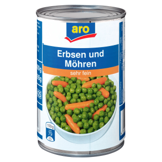 Aro Erbsen Sehr Fein Mit Möhrchen 425 ml