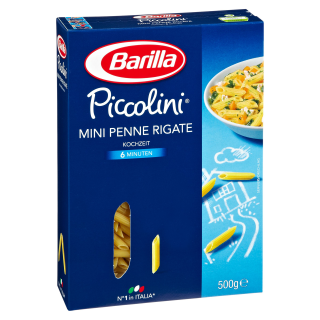 Barilla Piccolini Mini Penne Rigate - 500 g Packung