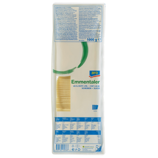 aro Emmentaler gefächert in Scheiben 10 x 10 cm, 45...