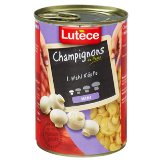 Lutéce Champignon 1.Wahl ganze Köpfe Mini /425ml
