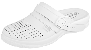 Gastro Clogs in Leder Weiß 37
