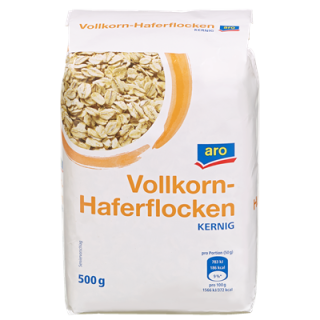 aro Vollkorn Haferflocken kernig 500 g Packung