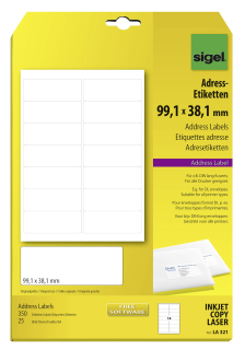 Sigel DIN A4 Etiketten 991 x 380 mm - 25 Bögen
