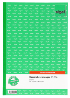 Sigel DIN A4 Kassenabrechnung