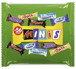 Minis Mixed Minis (Mars, Snickers, Bounty, Milky Way & Twix) - 1,13 kg Beutel