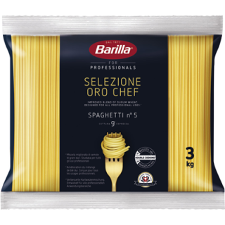 Barilla Selezione Oro Chef Spaghetti No. 5 Hartweizengrieß - 3 kg Beutel