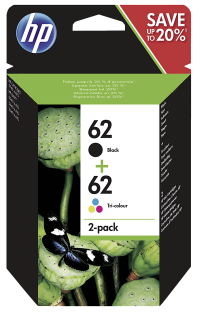 HP Tintenpatrone 62 Twinpack
