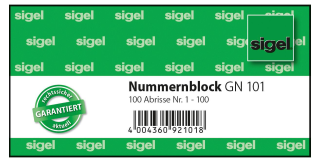 Sigel Nummernblock GN 101