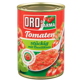 Oro Di Parma Stückige Tomaten mit Basilikum - 400 g Dose