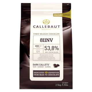 Callebaut Finest Belgian Chocolate Callets Kuvertüre 54,5 % Kakao - 2,5 kg Packung