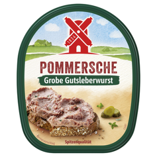 Pommersche Gutsleberwurst grob vom Schwein - 1 x 125 g Becher