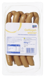 Aro Geflügel Wiener Würstchen 8 Stck / 400 g