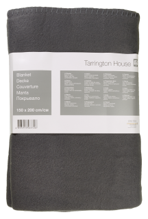 Tarrington House Fleecedecke gekettelt Anthrazit