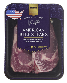METRO Premium American Beef Entrecôte Steaks, roh,...