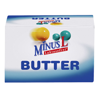 MinusL laktosefreie Butter 82 % Fett 125 g Packung