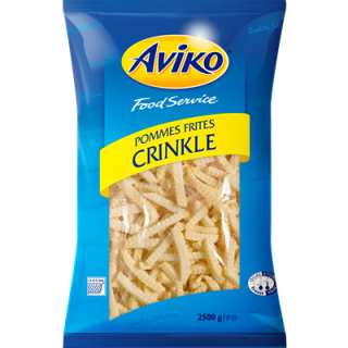 Aviko Pommes Frites Crinkle tiefgefroren,vorgebacken, 12 mm Wellenschnitt 2,5 kg Beutel