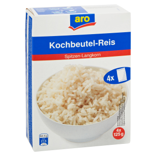 Aro Langkorn Reis Kochbeutel 4x125 g