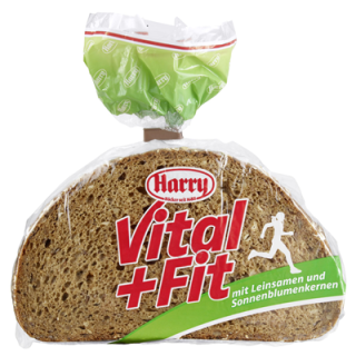Harry Körnerbrot Vital & Fit geschnitten, Malzmehrkornbrot 500 g Beutel