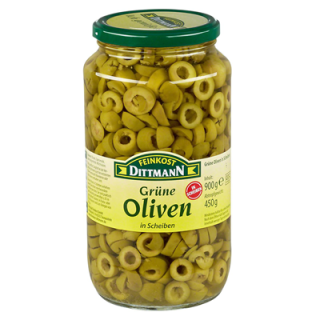 Oliven grün in Scheiben 935ml