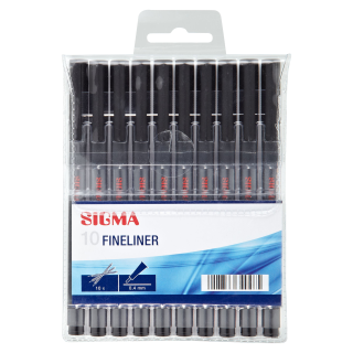Sigma Fineliner 15,5 cm Schwarz - 10 Stück