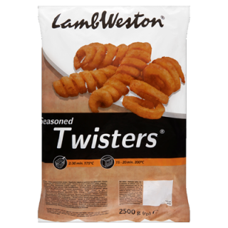 Lamb Weston Twisters tiefgefroren,vorfrittiert, gewürzte Kartoffelspiralen 2,5 kg Beutel
