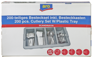 aro Scandinavia Besteckset mit Container 200 tlg....
