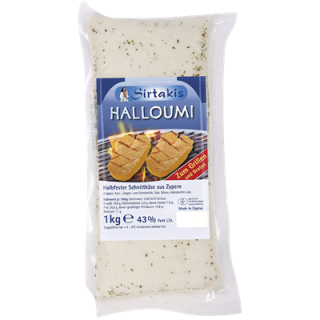 Sirtakes Halloumi halbfester Schnittkäse aus Zypern,...